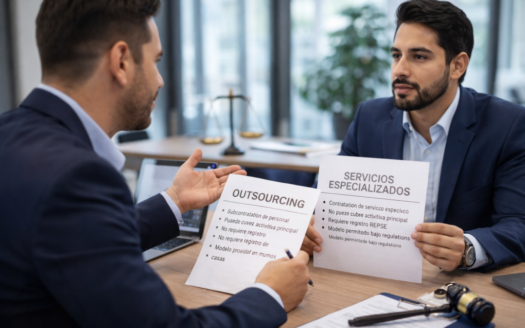 Diferencia entre outsourcing y servicios especializados en México